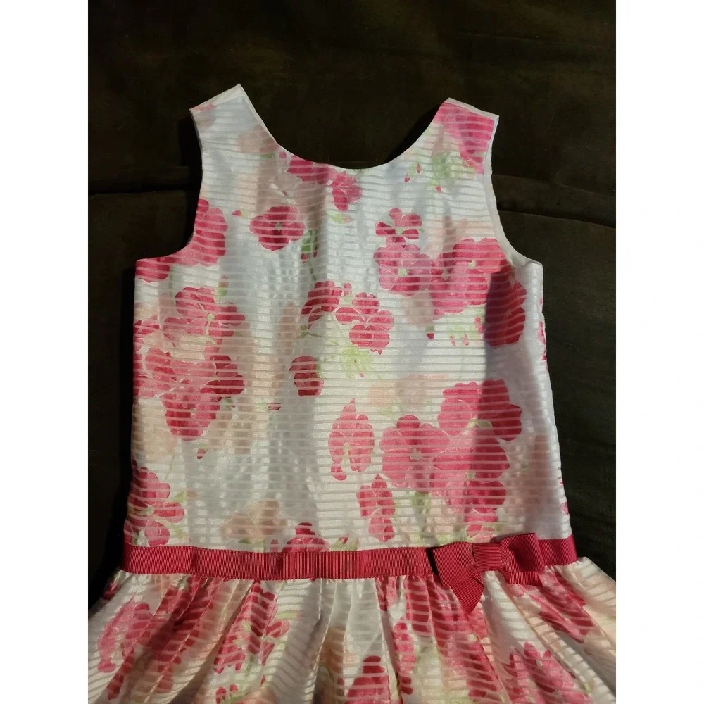 Dressed up by Gymboree egg hunt pink floral spring Easter dress size 6‎